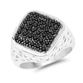 0.54 Carat Genuine Black Diamond .925 Sterling Silver Ring