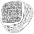 0.54 Carat Genuine White Diamond .925 Sterling Silver Ring