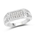 0.27 Carat Genuine White Diamond .925 Sterling Silver Ring