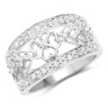 0.31 Carat Genuine White Diamond .925 Sterling Silver Ring