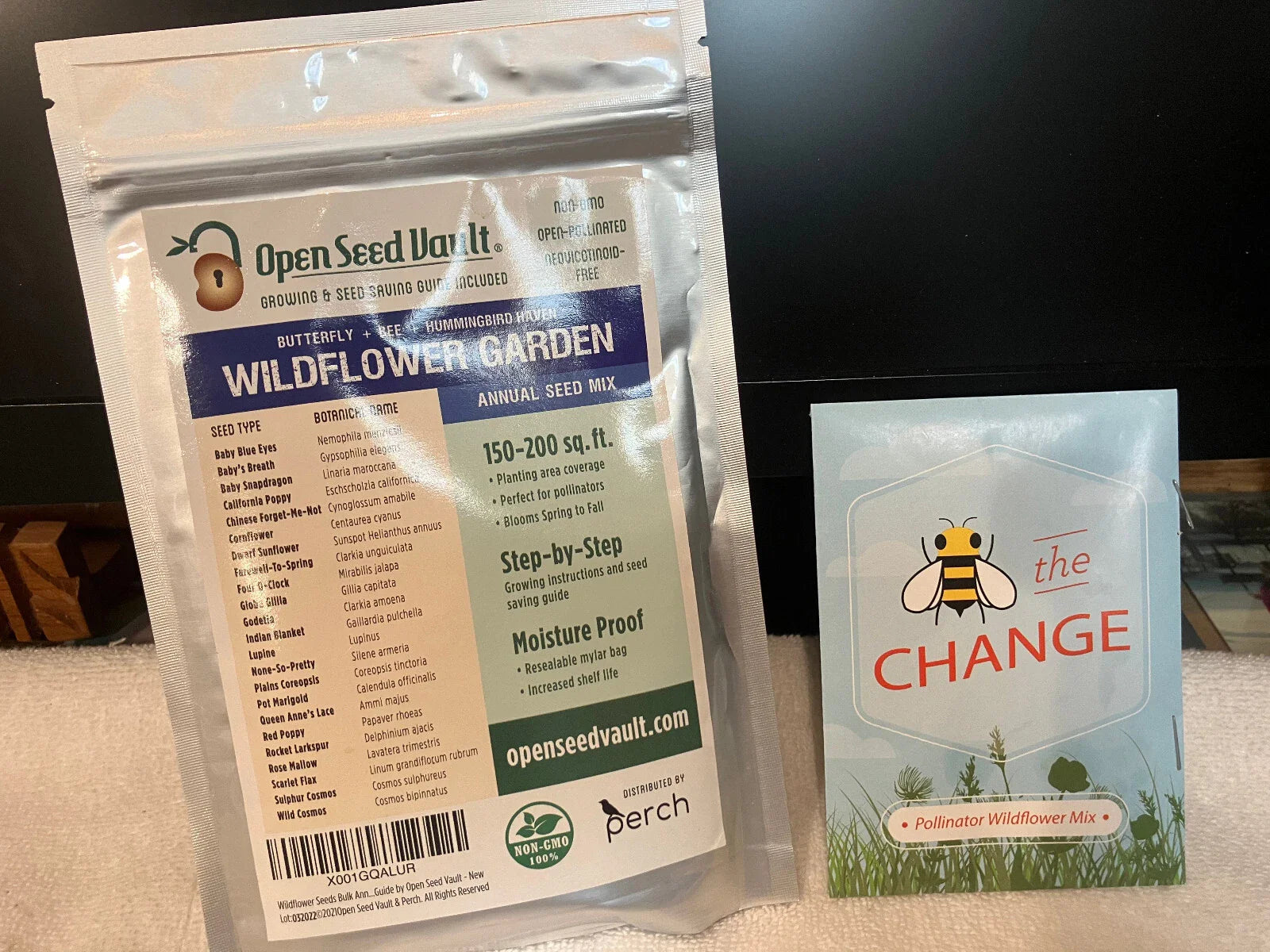 Wildflower Garden Seed Pack - 23 Varieties for 150-200 sq. ft. - Open Seed Vault Wildflower Mix