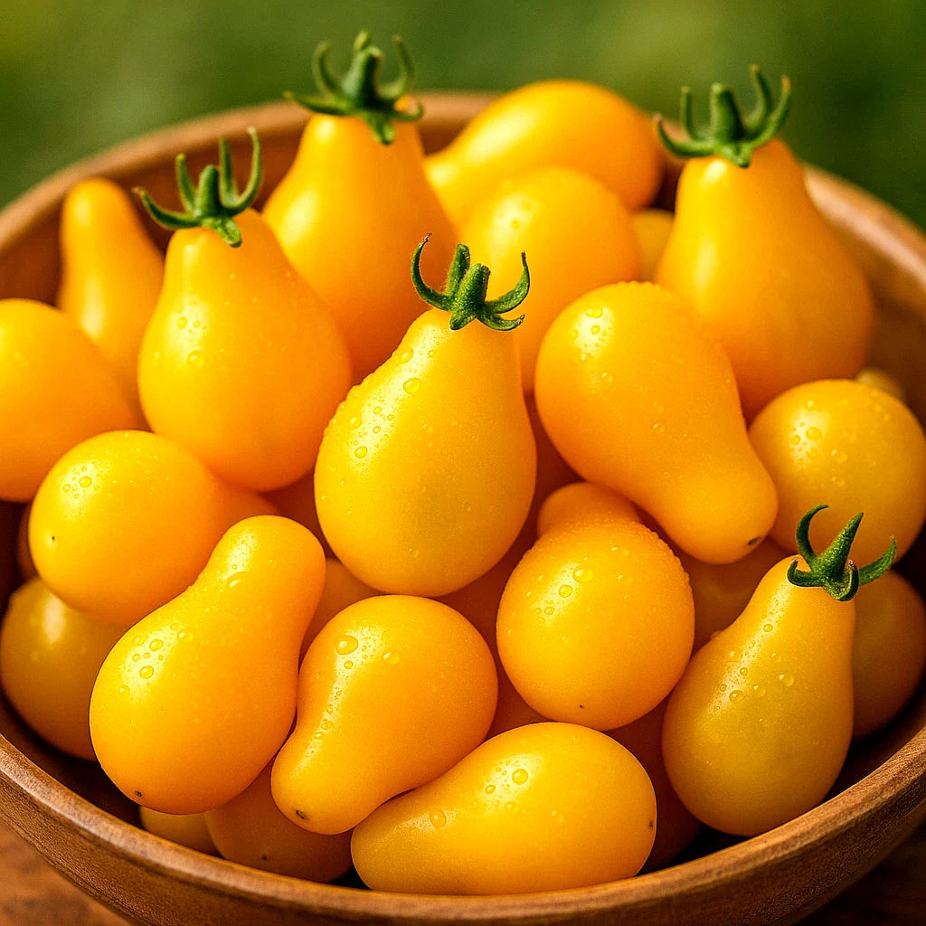 Yellow Pear Tomato Seeds - 30+ Heirloom Non-GMO, Sweet Low-Acid Variety, Perfect for Home Gardens - Solanum lycopersicum
