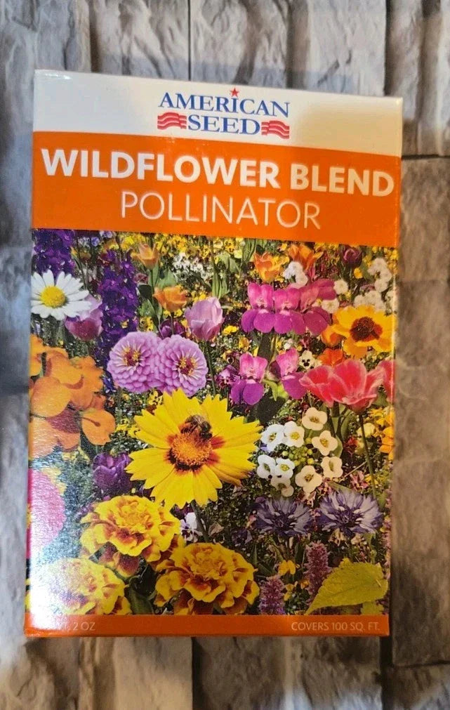 Wildflower Blend Pollinator Seeds Mix - 5,000 USA Annual & Perennial Flowers - Ideal for Bees & Butterflies