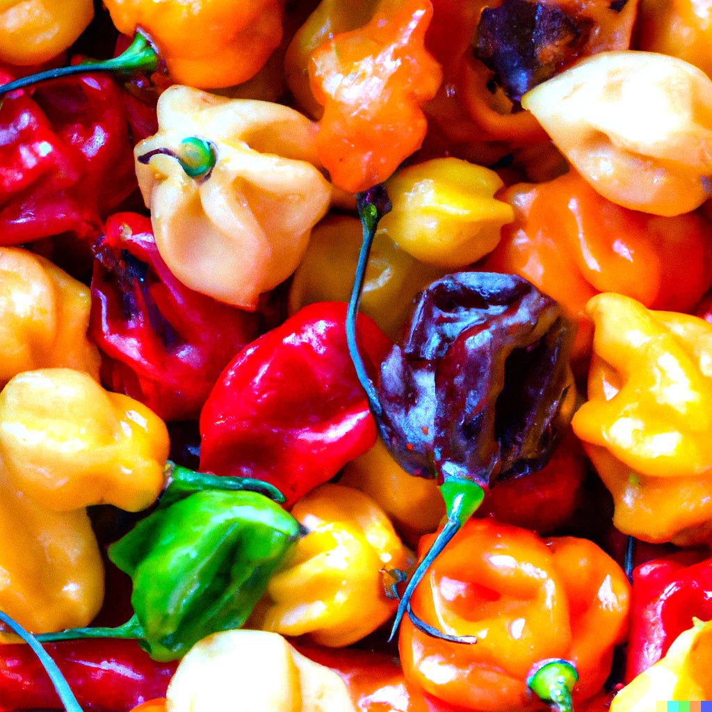 Habanero Pepper Seeds | 20+ Rainbow Mix, Hot Color Blend, Non-GMO, Capsicum chinense