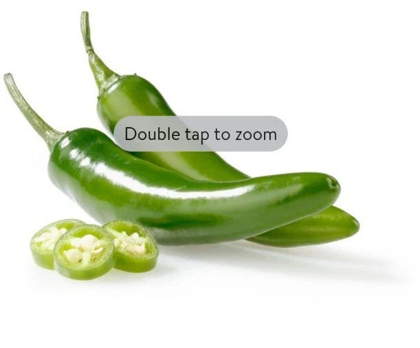 Organic Chile Serrano Peppers - 1 Pound Fresh Spicy Green Chile (Capsicum annuum)