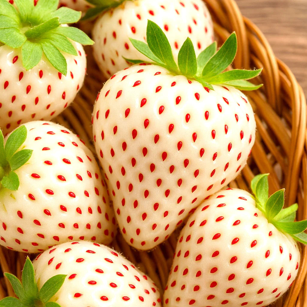 White Wonder Strawberry Seeds - 200 Heirloom Non-GMO Perennial Seeds for Fruit Production - Fragaria × ananassa