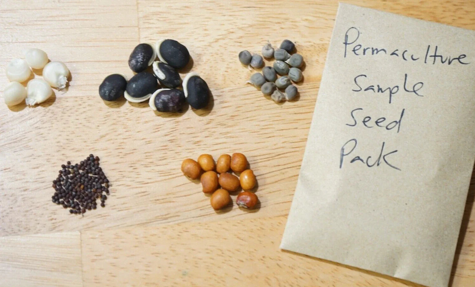 Permaculture Seed Sample Pack - 5 Heirloom Vegetable Varieties - Organic Non-GMO Seeds - Home Gardening Essentials