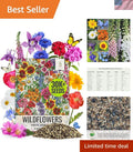 Wildflower Seed Collection 2 Ounce Mix - Open Pollinated Annuals & Perennials for Pollinator Gardens, Native Plants