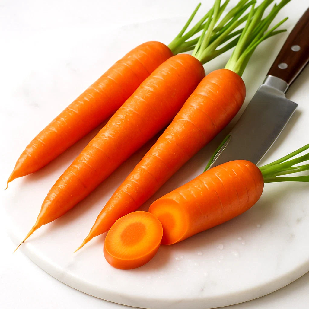 Scarlet Nantes Carrot Seeds - 1000+ Heirloom Non-GMO, 65-Day Sweet Variety - Perfect for Home Gardening
