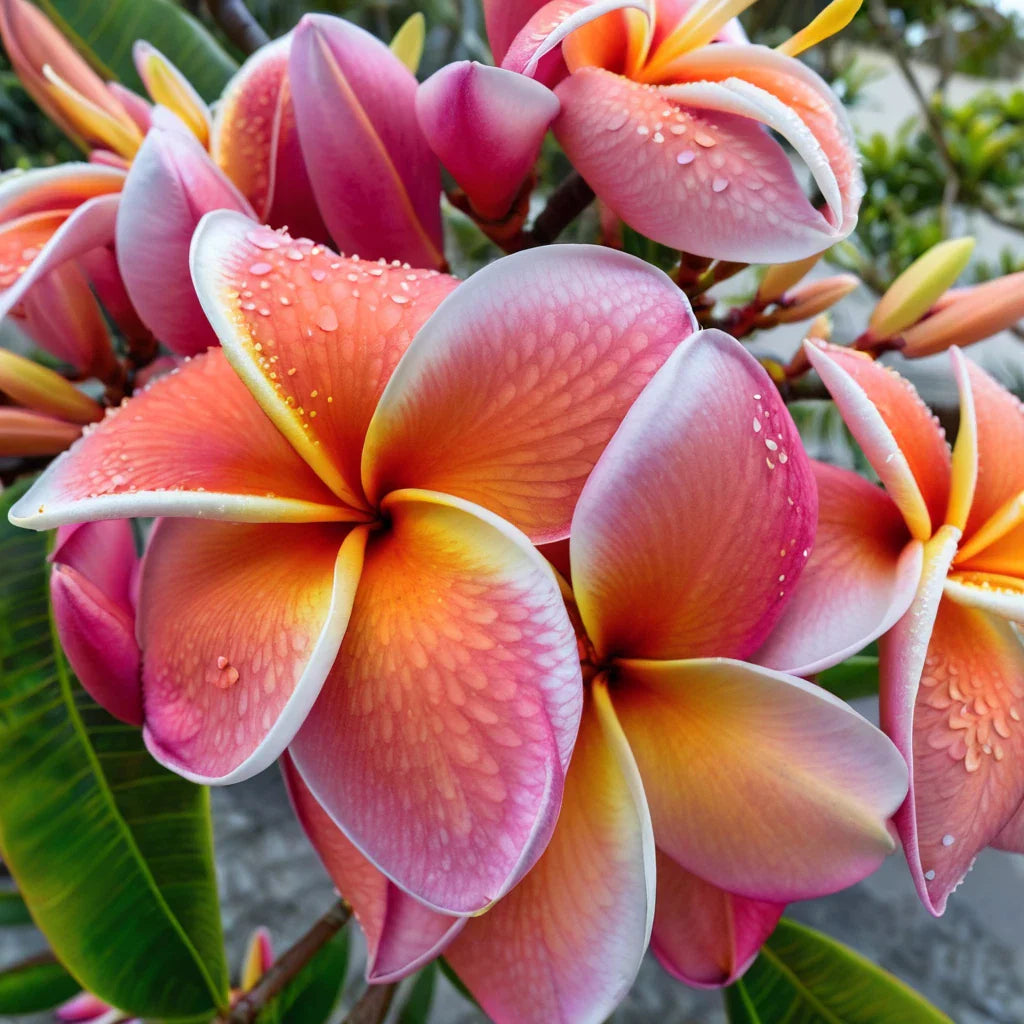 Plumeria Seeds - 5 Pack Orange Pink White Hawaiian Flowers - Perennial Plants (Plumeria spp.)