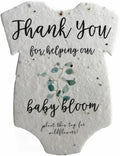 Wildflower Seed Paper Set of 12 Eco-Friendly Plantable Baby Bodysuits - Cotton, Nature-Inspired, Sustainable Gifts