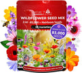 Wildflower Seeds Bulk Pack, 85,000 Seeds, 35 Varieties, Annual and Perennial Mix, Native Wildflowers