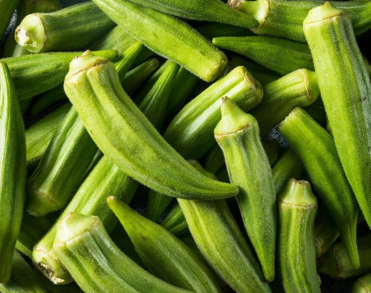 Clemson Spineless Okra Seeds 50+ Pack - Summer Vegetable Garden Culinary Seeds