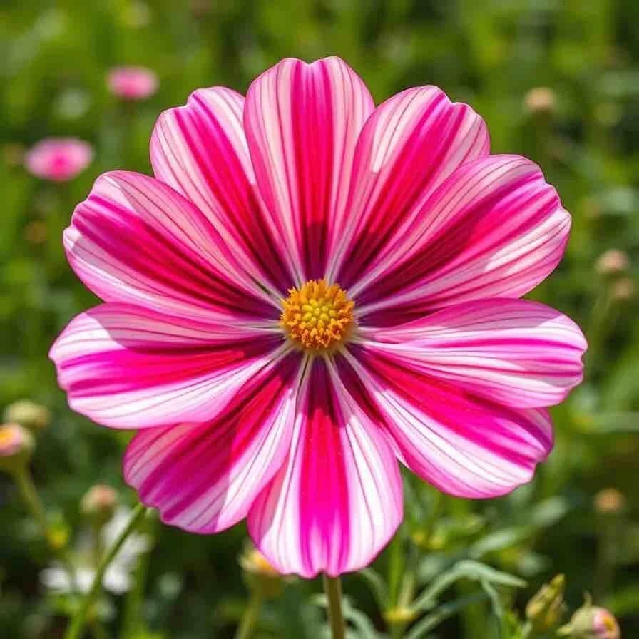 Cosmos Candy Striped Seeds - 100+ Bipinnatus Flower Seeds for Garden - USA, Free Shipping