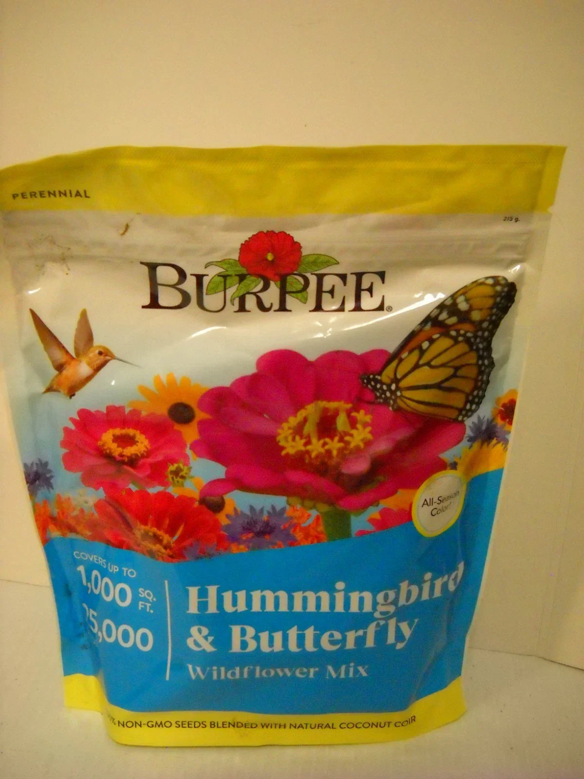 Hummingbird & Butterfly Wildflower Mix Seeds, 1,000 Sq Ft, Non-GMO, Burpee Wildflower Blend