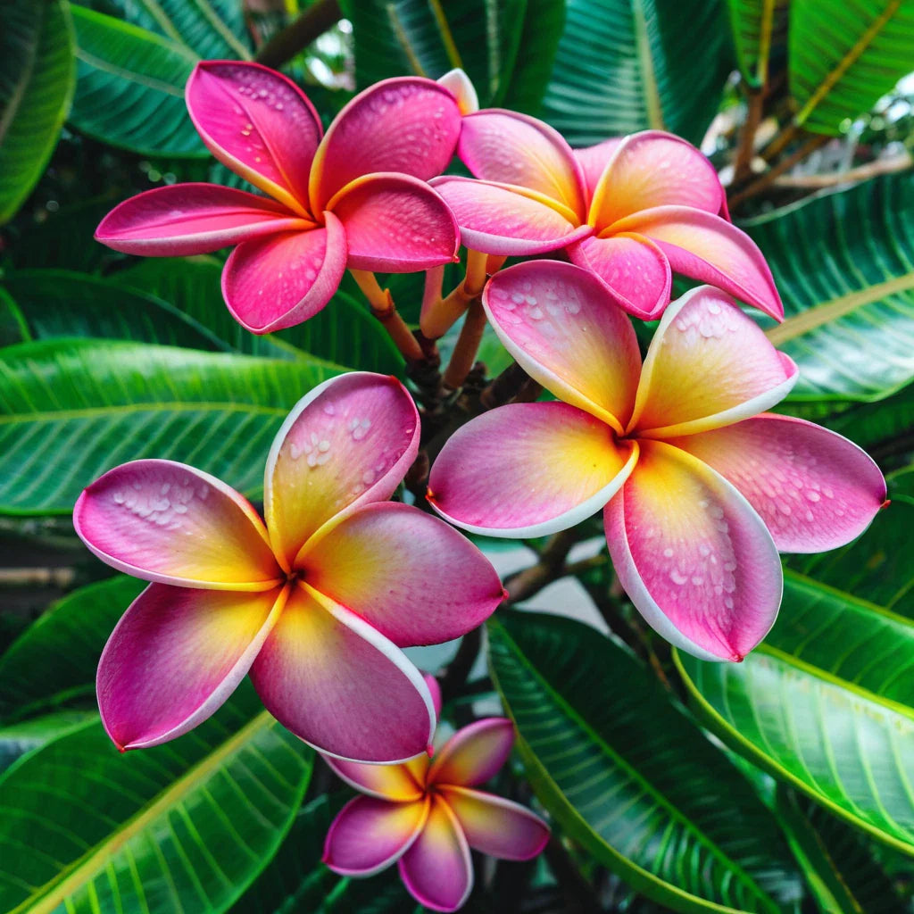 Plumeria Seeds - 5 Purple Yellow Hawaiian Flower Plants - Perennial (Plumeria spp.)