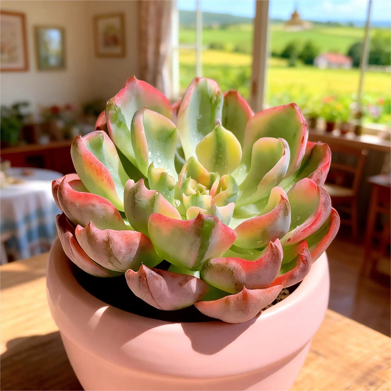 Tearless Beauty Variegated Rare Succulent | 2.2” Bare Root Live Plant | Easy-Care Indoor Succulent | Unique Variegated Home Décor Plant