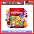 Wildflower Seeds Mix - 1/4 lb of 35 Non-GMO Varieties for Vibrant Gardens - Ideal for Pollinators and Eco-Friendly Spaces