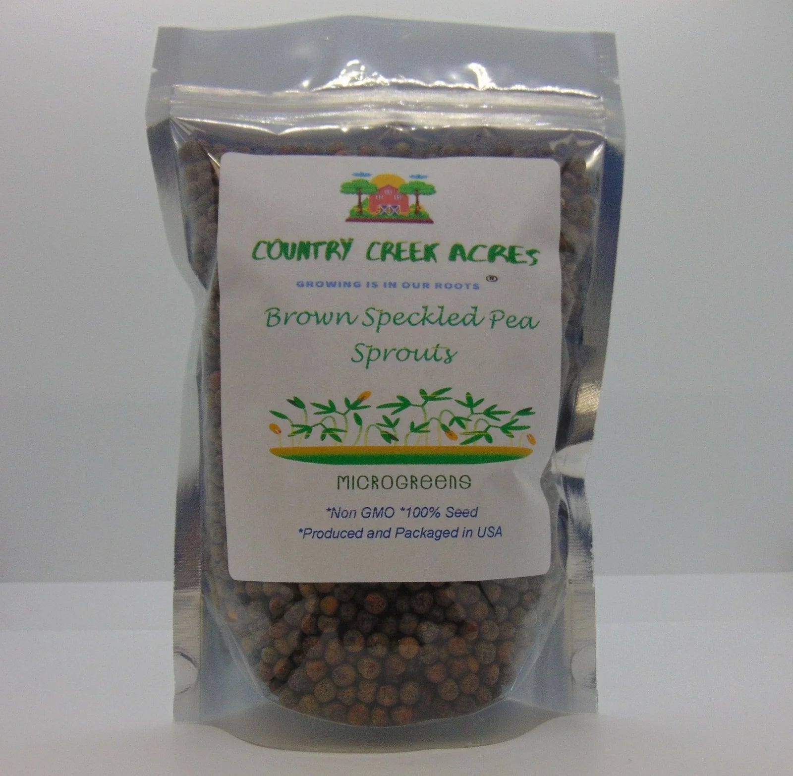 Brown Speckled Pea Seeds - 4 oz - Heirloom Variety - Pisum sativum