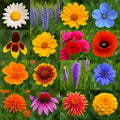 Wildflower Seeds Mix - 3000+ Autumn Hummingbird & Butterfly - Pollinator Friendly, Free Shipping