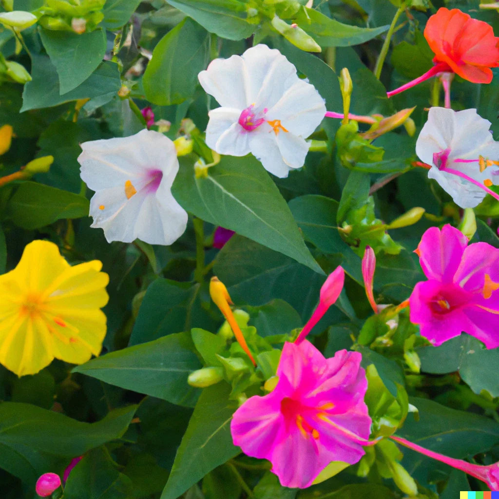 Four O' Clock Flower - 50 Seeds Mix 'Marvel of Peru' - Perennial Mirabilis jalapa for Vibrant Garden Blooms