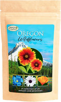 Oregon Wildflower Seed Mix, Covers 325 Sq Ft, 20 Flower Varieties, Over 60,000 Seeds, Native Wildflowers