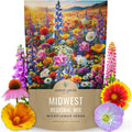 Wildflower Seed Mix Bulk 1/4 Pound - Midwest Regional Variety - 60,000 Flower Seeds for Planting