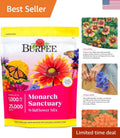Wildflower Seed Mix - 25,000 Non-GMO Seeds - Monarch Sanctuary for Butterfly Gardens - Pollinator-Friendly Mix