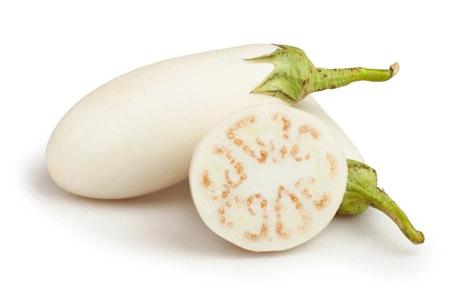 Casper White Eggplant Seeds - Heirloom, Organic, Non-GMO - 50+ Rare Seeds - Solanum melongena