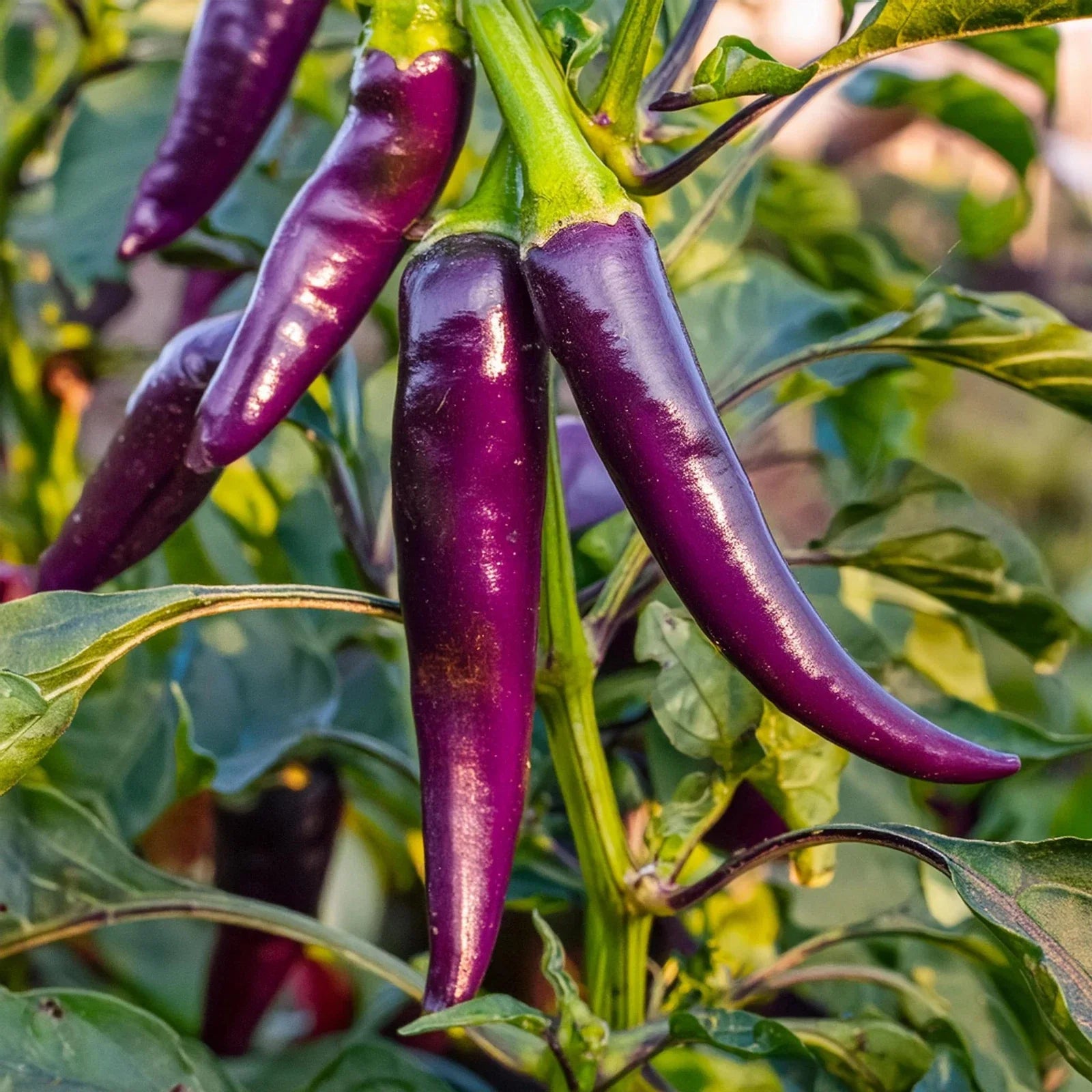 Purple Cayenne Pepper Seeds - 200+ Heirloom, Organic, Non-GMO, Hot Variety - Capsicum annuum
