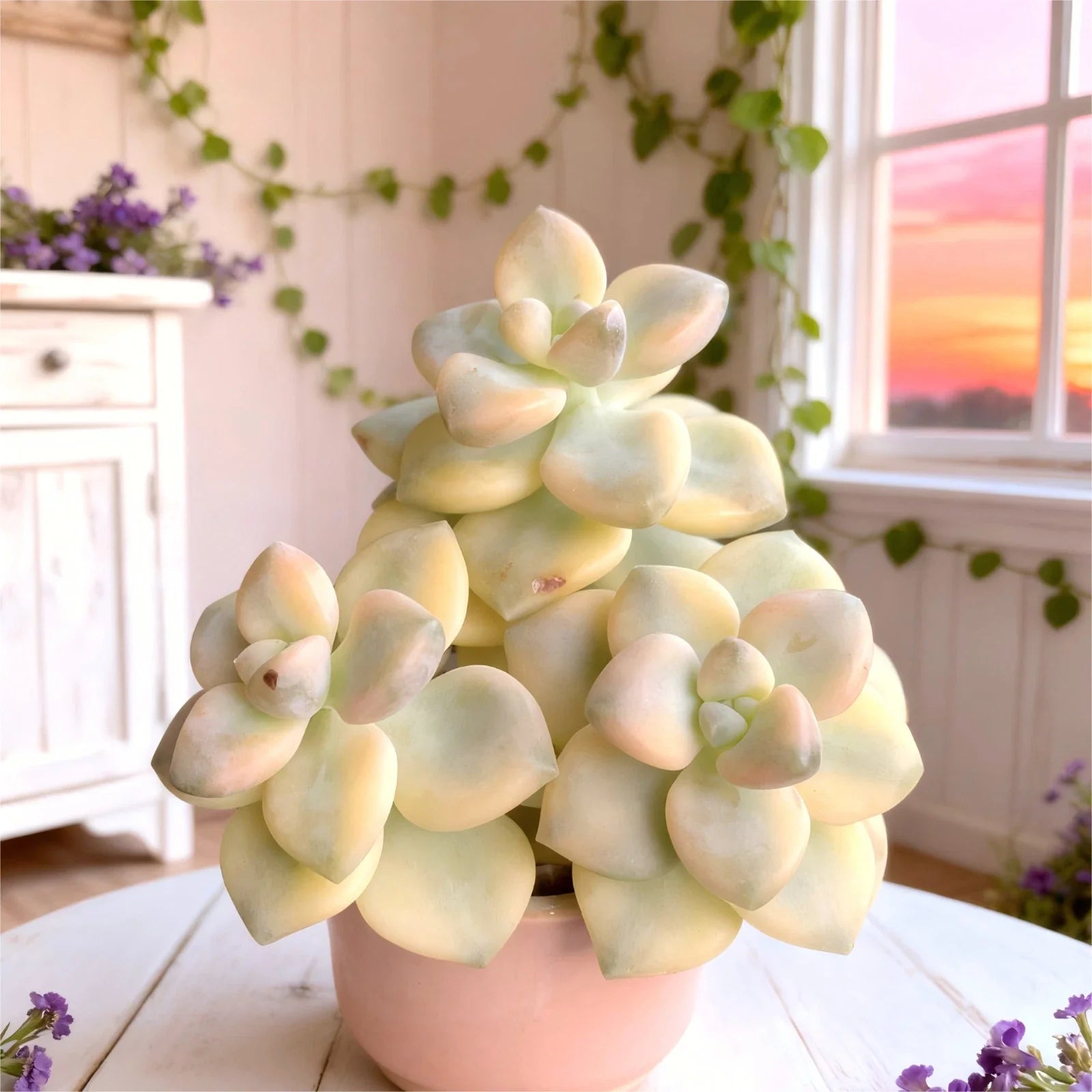Rare Succulents | Bare Root | Graptoveria paraguayense bernalense Variegata | Live Easy Care Plant