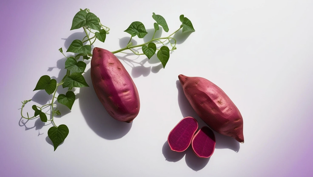 Japanese Purple Sweet Potato Slips – 10 Live Ipomoea batatas Cuttings, Purple Sweet Potato Plants for Planting
