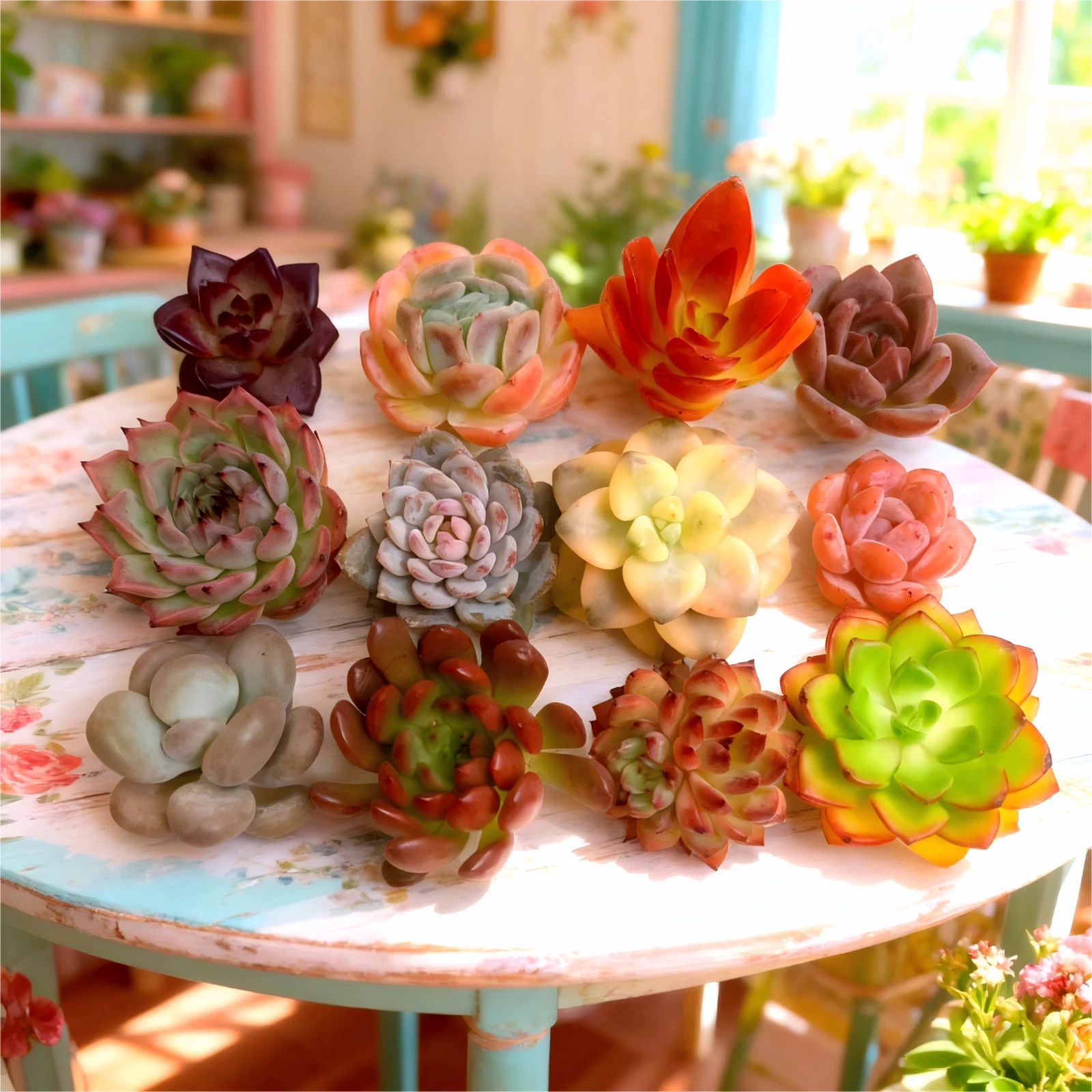 Echeveria Succulent Cuttings Combo – 12 Live Assorted Echeveria Cuttings for Propagation and Planting