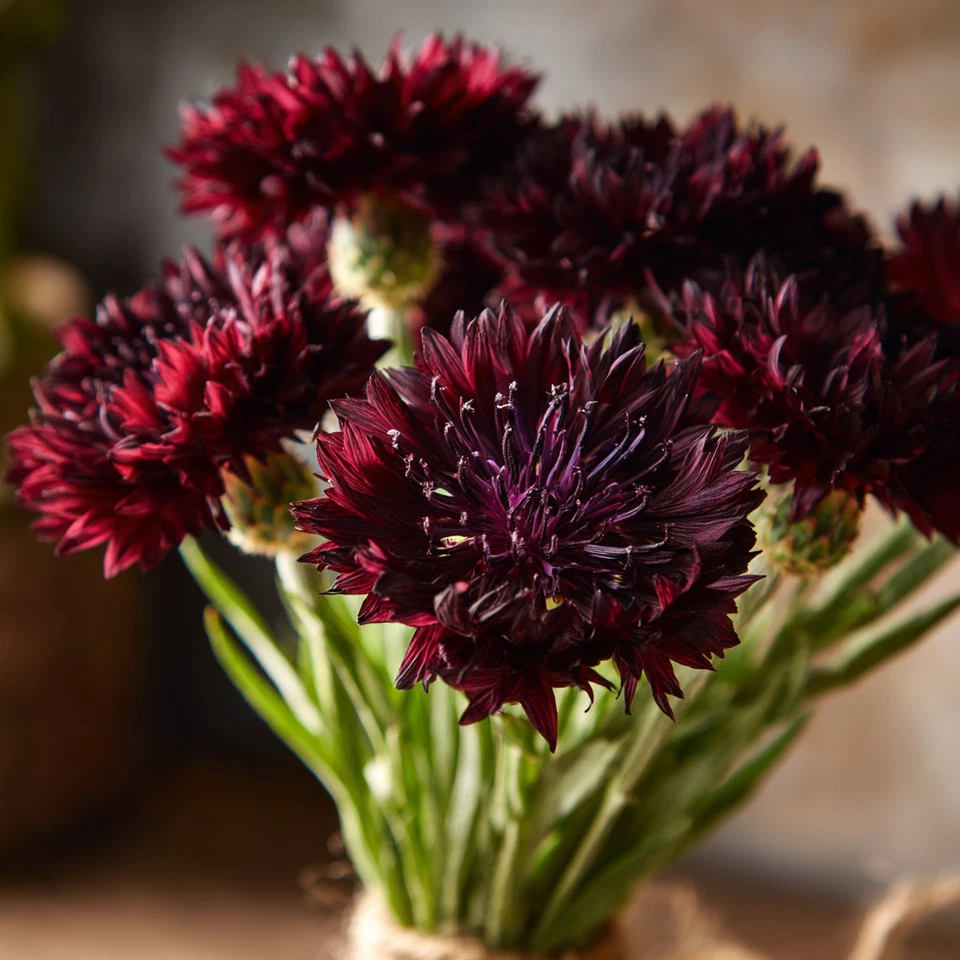 Black Cornflower Seeds – 100 Centaurea Cyanus Flower Seeds for Edible Garnish and Ornamental Gardens