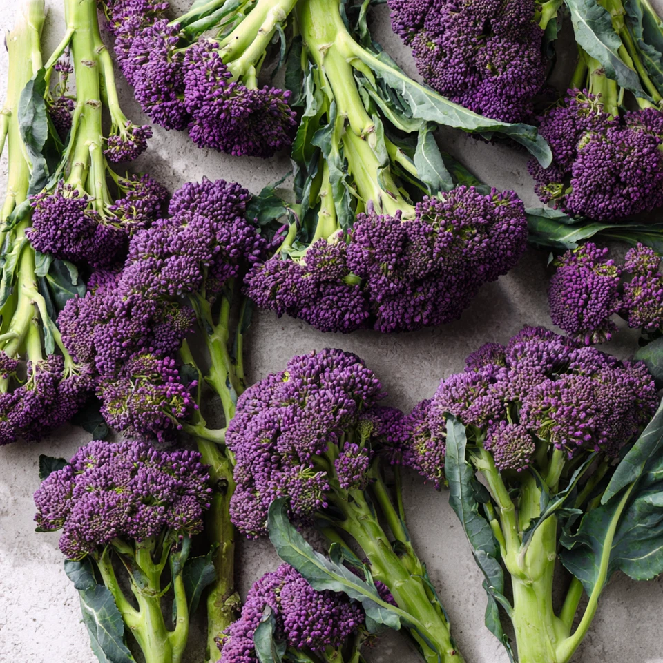 Purple Sprouting Broccoli Seeds – 150 Heirloom Brassica Oleracea Seeds for Early Winter Harvest