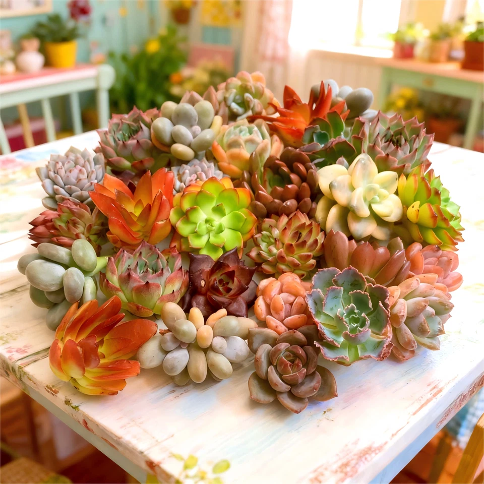 Echeveria Succulent Cuttings Combo – 12 Live Assorted Echeveria Cuttings for Propagation and Planting