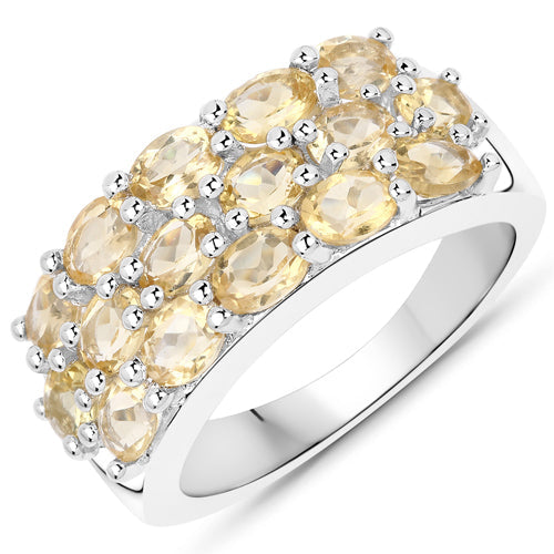 8.32 Carat Genuine Citrine .925 Sterling Silver 3 Piece Jewelry Set (Ring, Earrings, and Pendant w/ Chain)