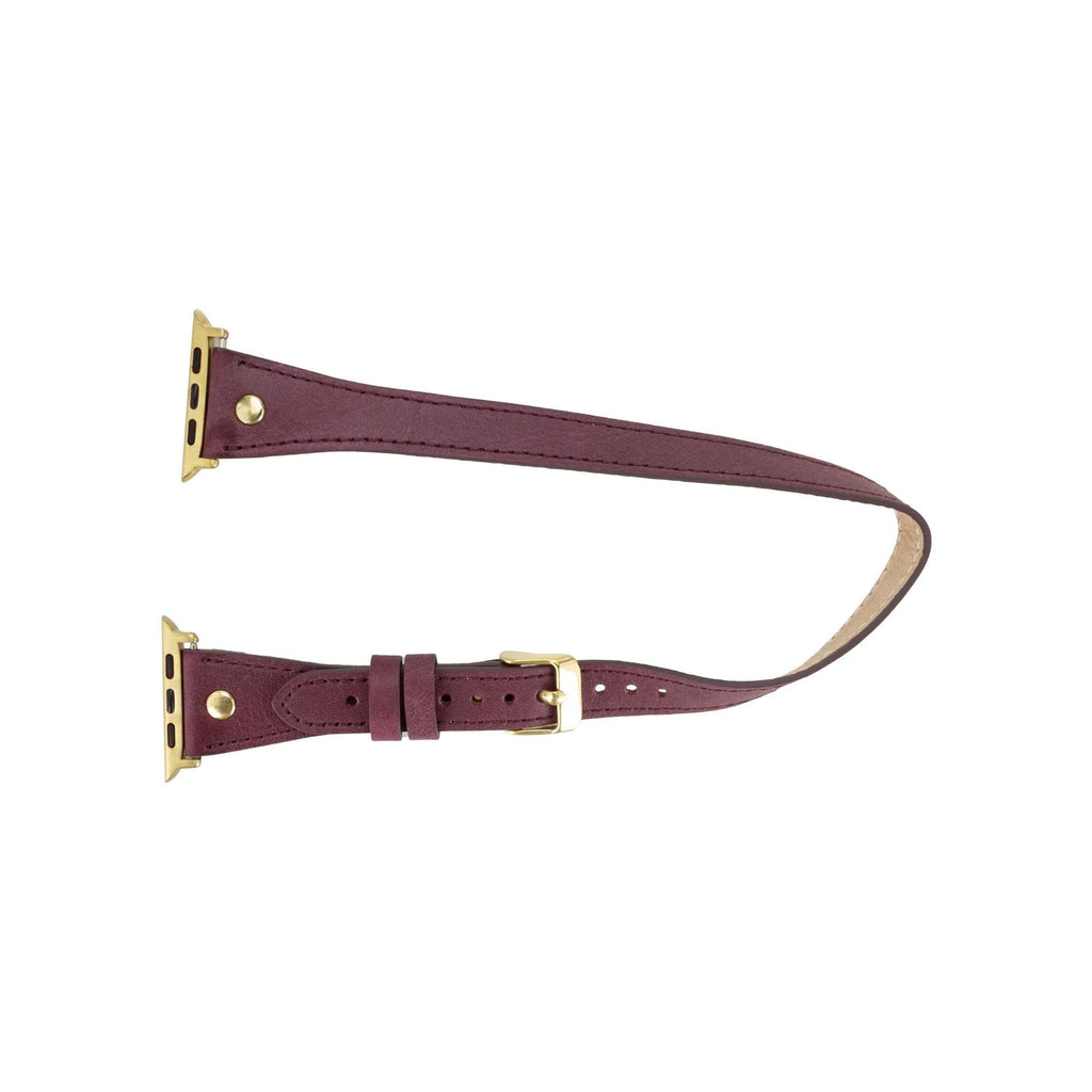 Syracuse Double Tour Leather Bands for Apple Watch 9, Ultra 2 and SE