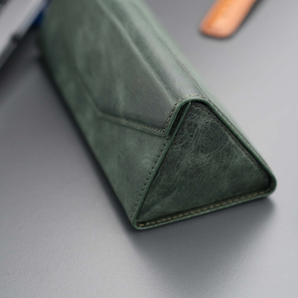 Triangle Leather Glasses Case – Vintage Eyewear Holder