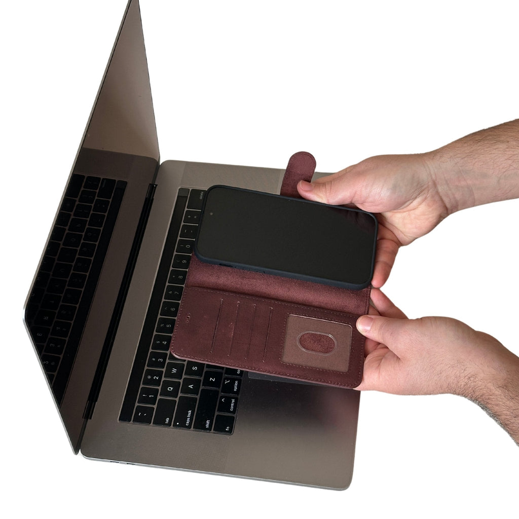 Vegas Premium Leather iPhone 15 Pro Max Wallet Case with MagSafe | Detachable RFID Blocking Luxury Wallet