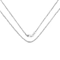 14K White Gold 18inch 1.5mm Lite Rope Chain with Lobster Clasp